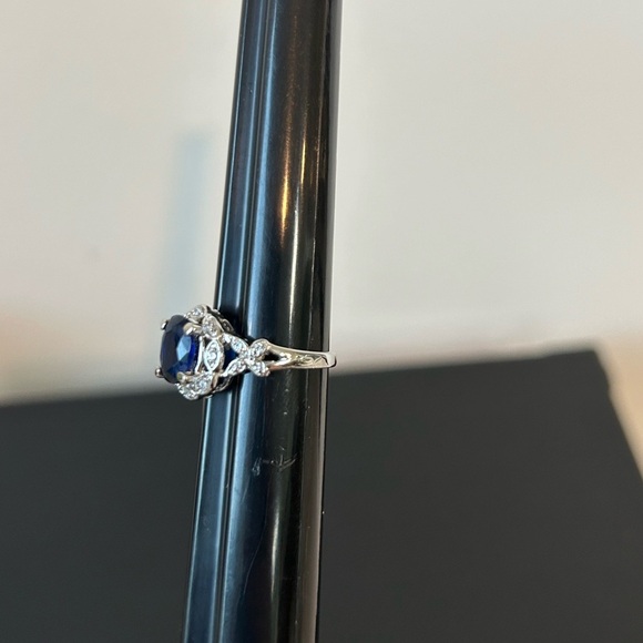 Blue stone ring 14K gold plated ring - Picture 4 of 5